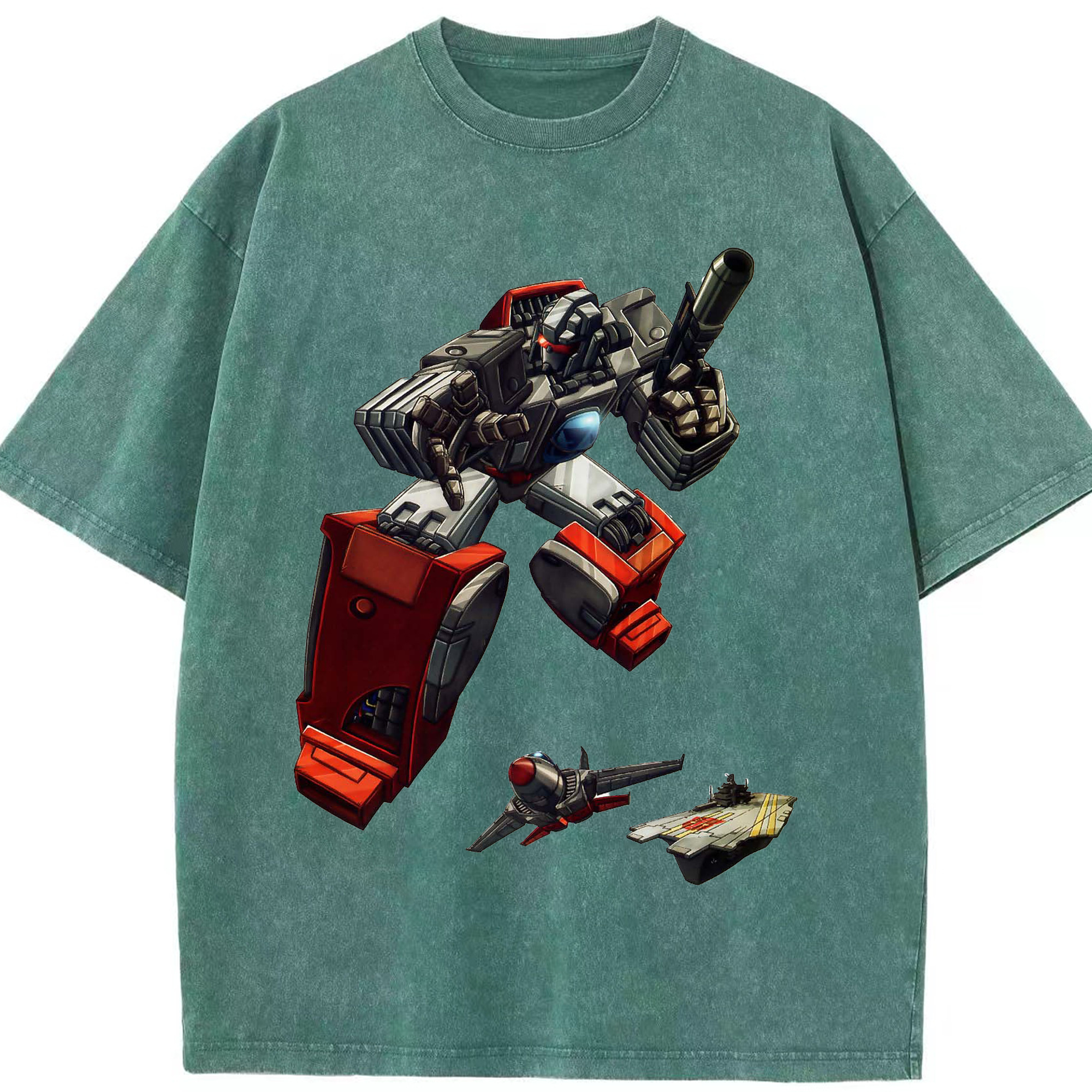 （画像用）  綿100% ヴィンテージ風 半袖Tシャツ（フロントプリント）